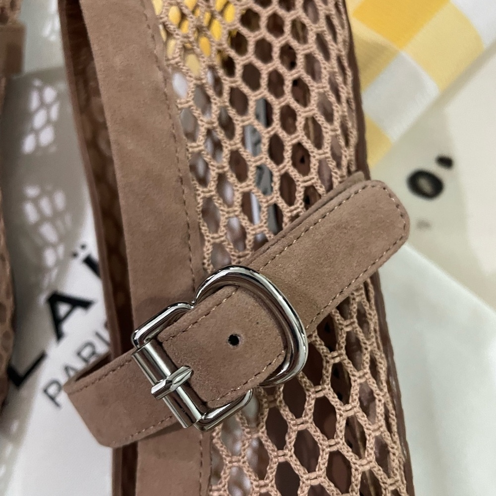 ALAIA Nude Mesh Mary Jane Flats - Picture 4 of 15